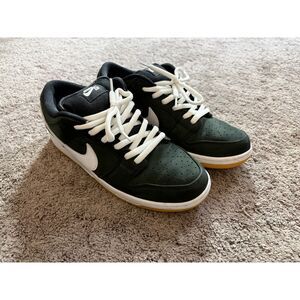 Nike SB Dunk Low Pro black/white/gum skate shoes men's 10.5